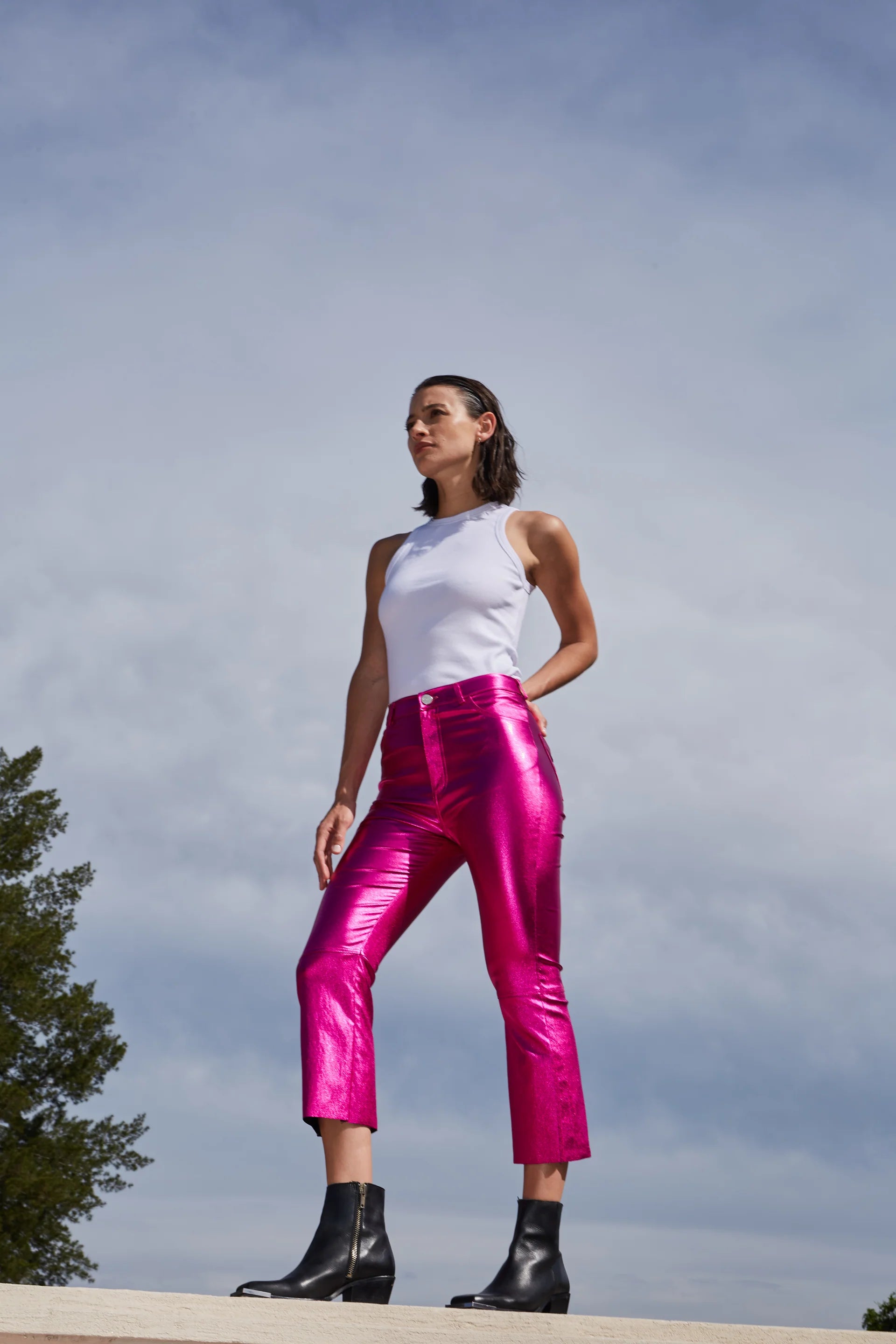 PANTALÓN RACHEL METALLIC - PINK