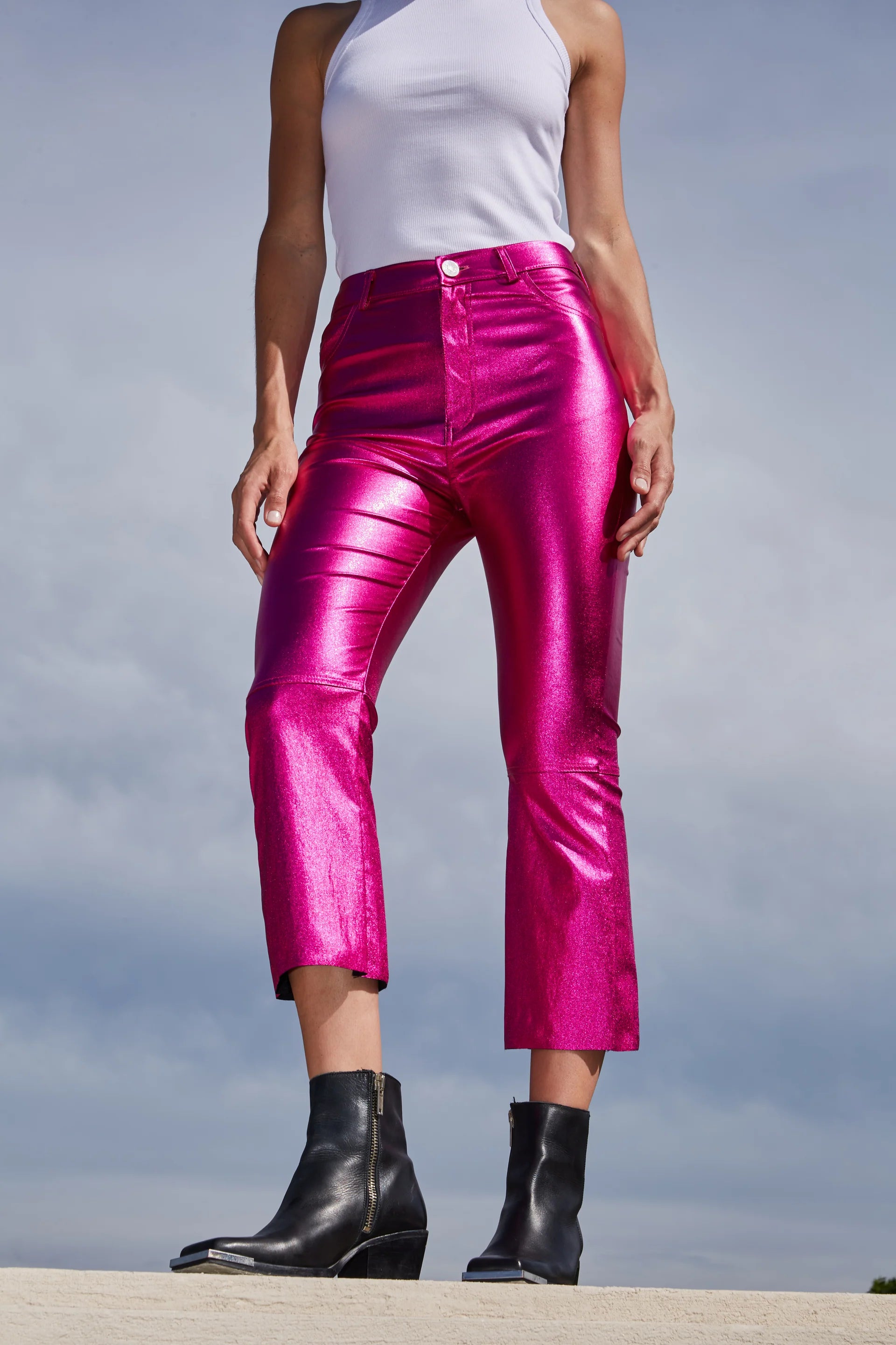 PANTALÓN RACHEL METALLIC - PINK