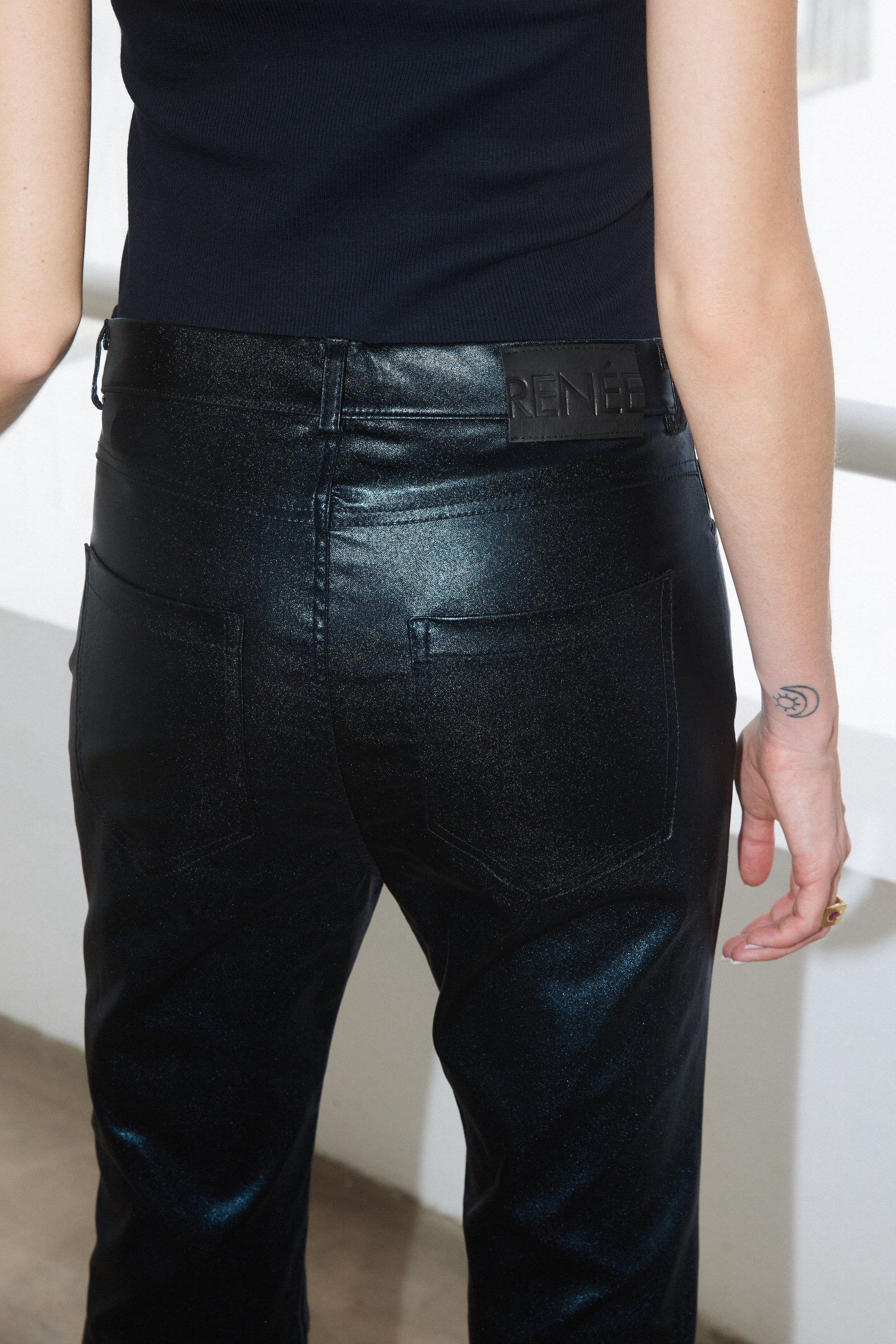 PANTALÓN RACHEL METALLIC - BLACK