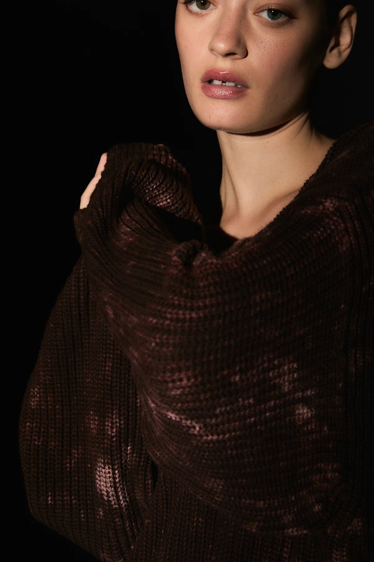 SWEATER FUKUI BATIK DARK BROWN