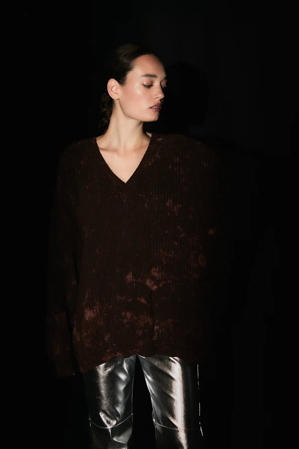 SWEATER FUKUI BATIK DARK BROWN